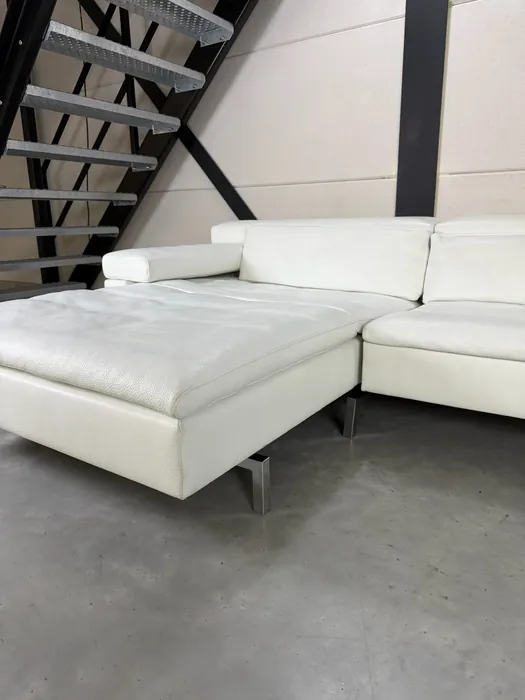 Jori Shiva hoekbank, wit Lipano leder — Bank (foto 8)