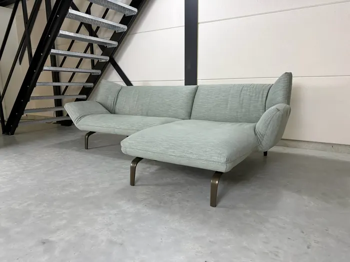 Leolux Devon chaise longue bank, zeegroene stof — Bank (foto 2)