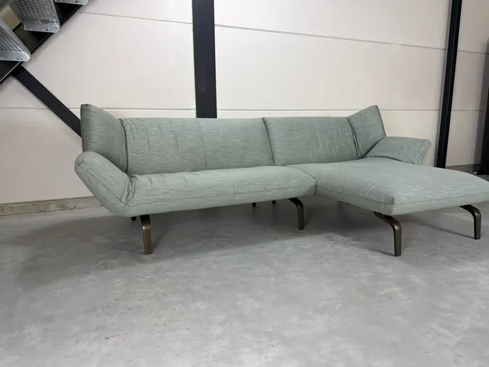 Leolux Devon chaise longue bank, zeegroene stof — Bank (foto 4)
