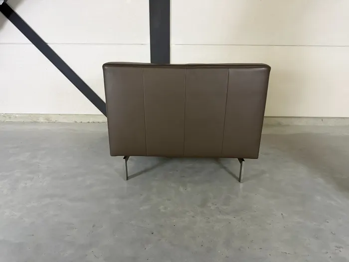 Rolf Benz Linea fauteuil, taupebruin leer — Fauteuil (foto 4)